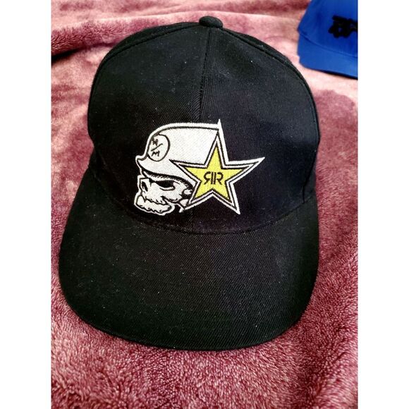 NWOT VTG Metal Mulisha Rockstar S/M Flex Fit Hat - Picture 1 of 7